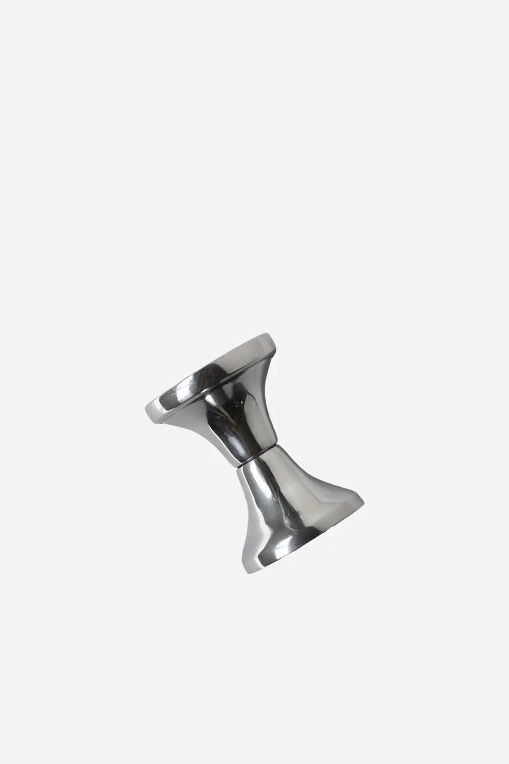 Metallic object on a white background