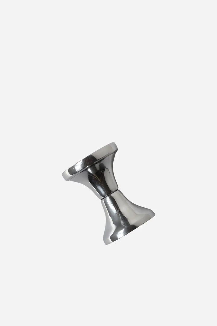 Metallic object on a white background