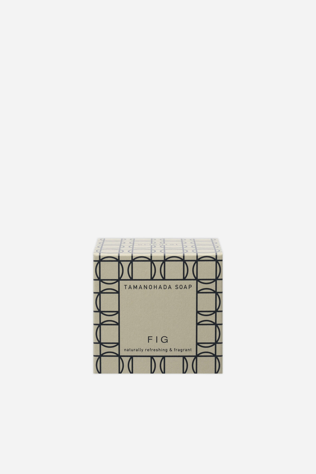 Tamanohada soap packaging with 'Fig' fragrance on a white background