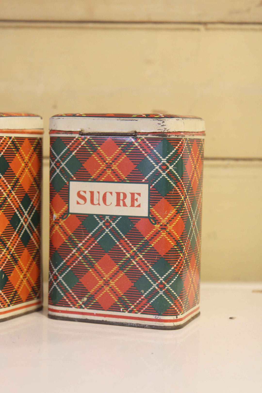 Tartan Storage Tins / Pair