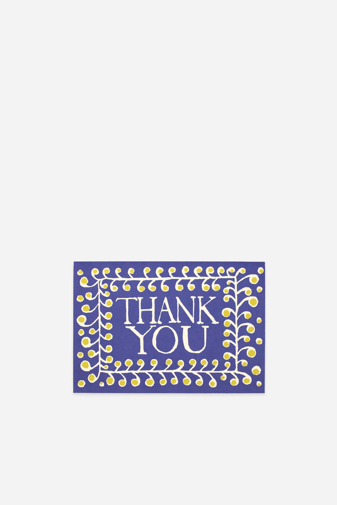 Card Thank You Pattern French Ultramarine and Yellow