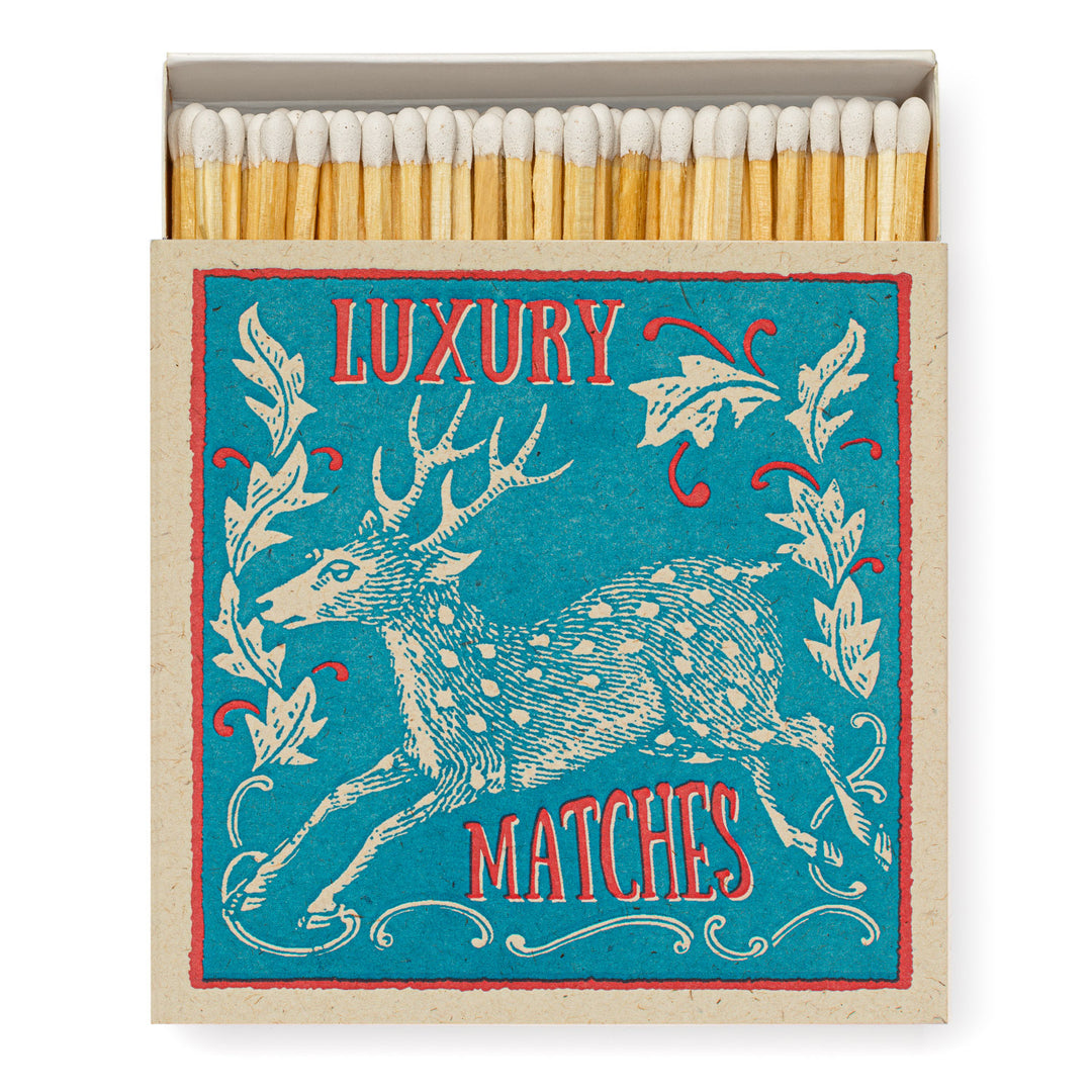 luxury matches with vintage stag design