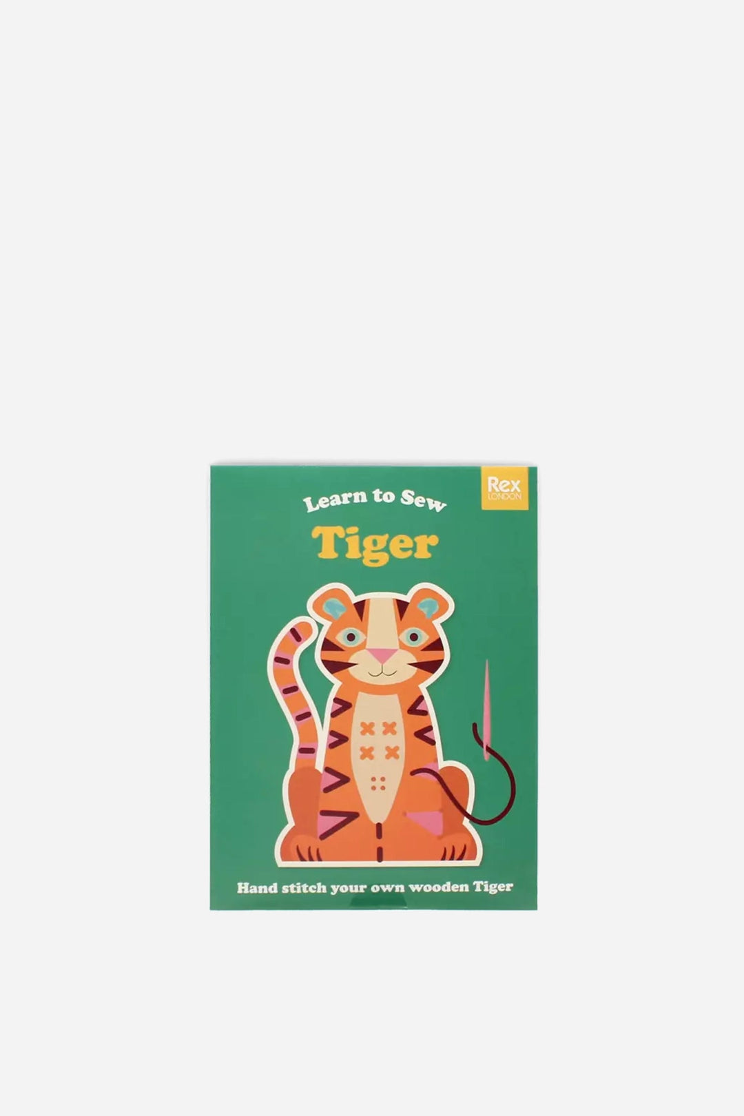 Book cover with a tiger illustration on a white background