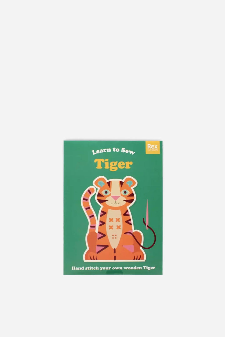 Book cover with a tiger illustration on a white background
