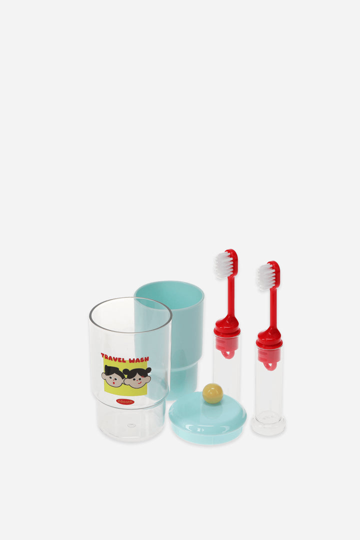 Travel Toothbrush And Cup Set For Two