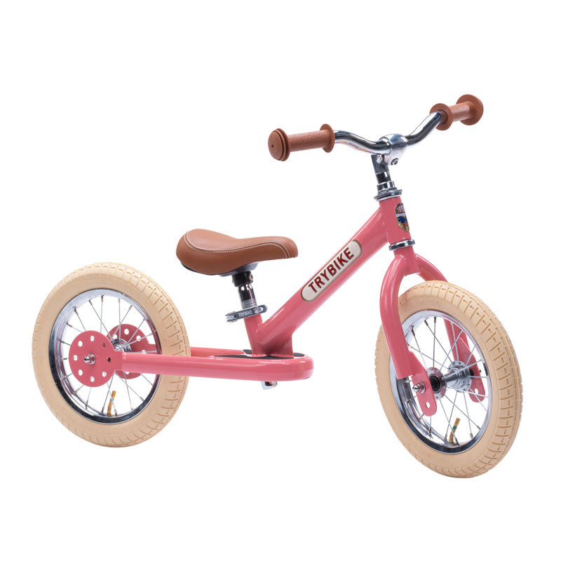 Trybike Matte 2 in 1 Balance Trike / Vintage Pink