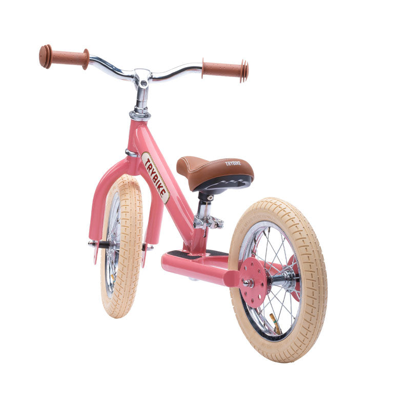 Trybike Matte 2 in 1 Balance Trike / Vintage Pink