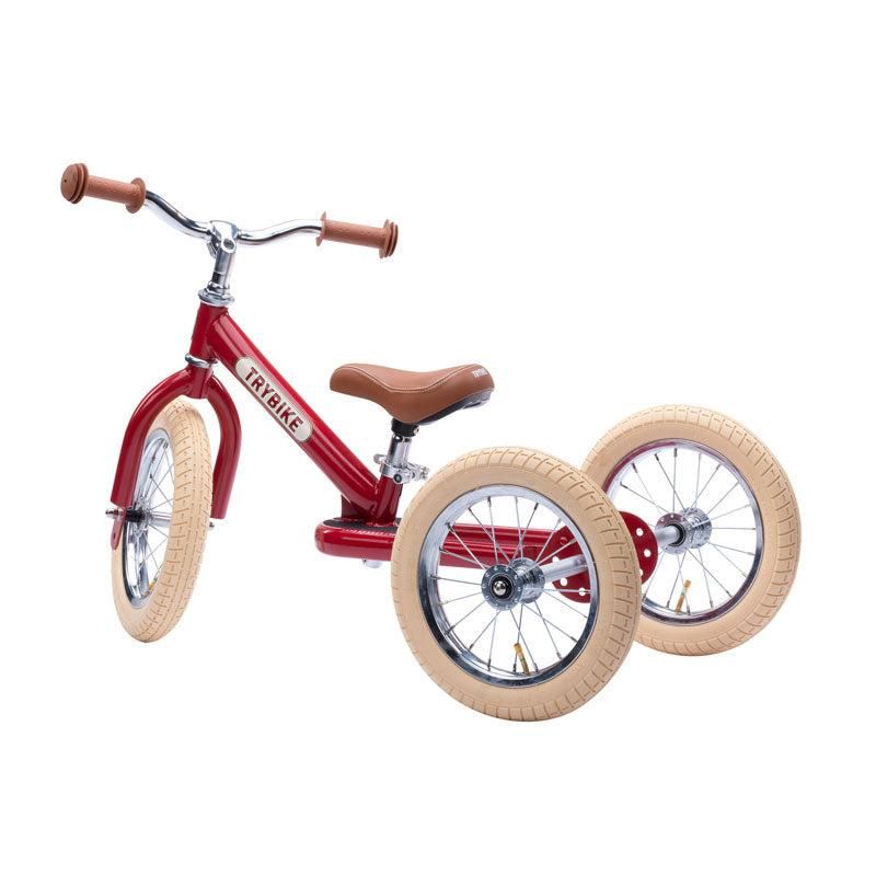 Trybike Matte 2 in 1 Balance Trike / Vintage Red