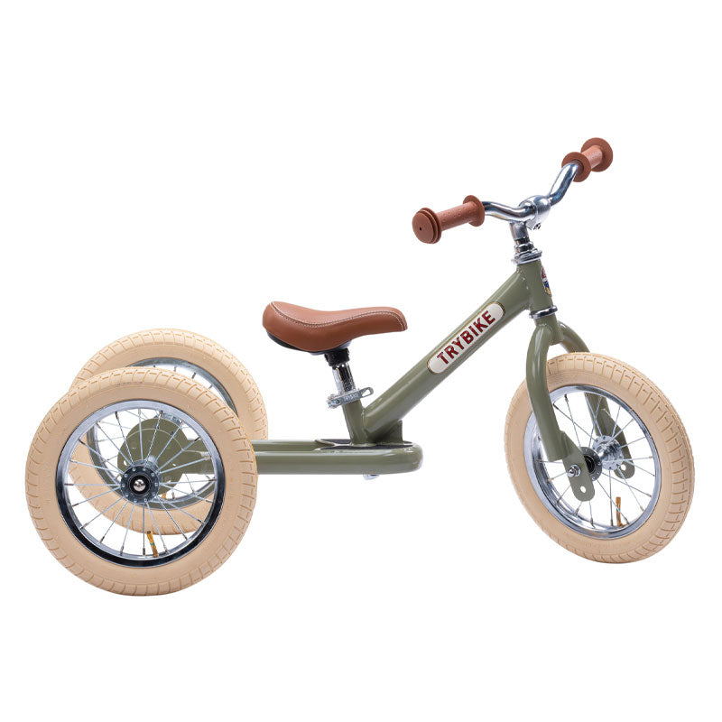 Trybike Matte 2 in 1 Balance Trike / Vintage Green