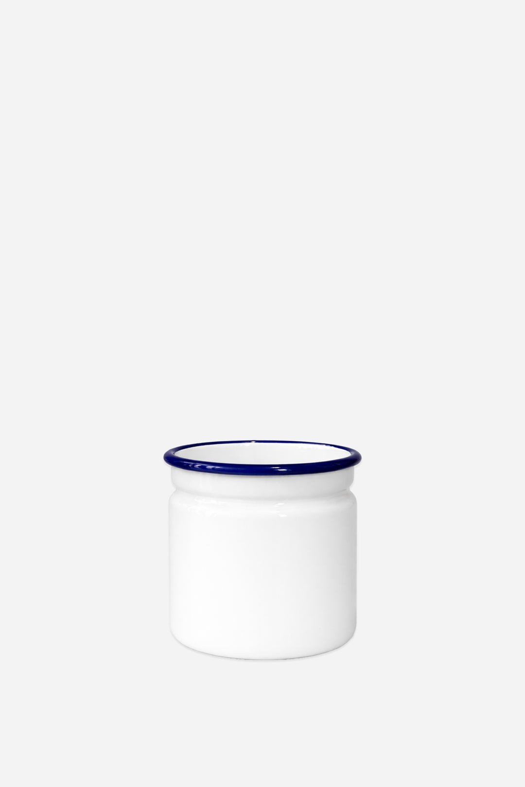 Enamelware Blue and White Utensil Pot