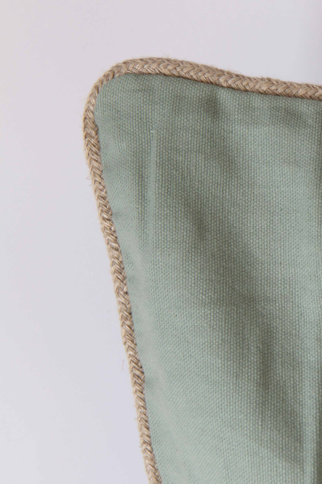 Cotton Velvet Bolster Cushion / Celadon