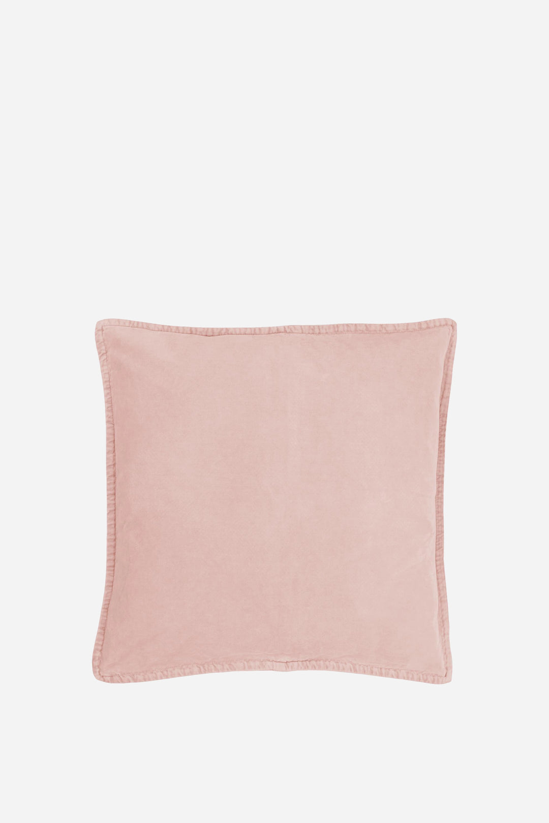 pink velvet cushion on white background