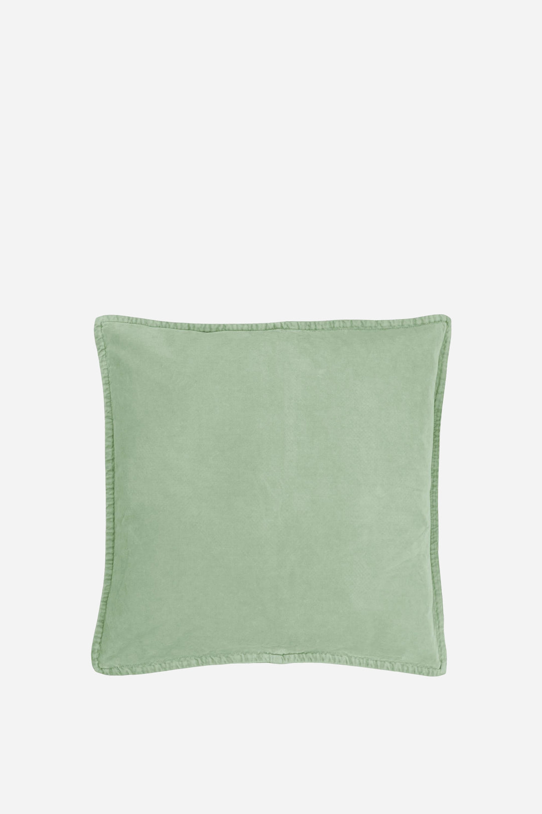 Green cushion on a white background