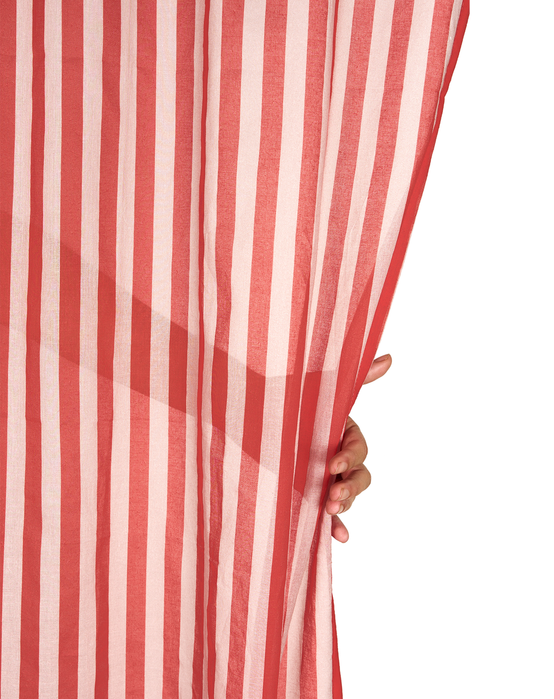 Wendy Sheer Voile Curtain 140x280 / Red Stripes