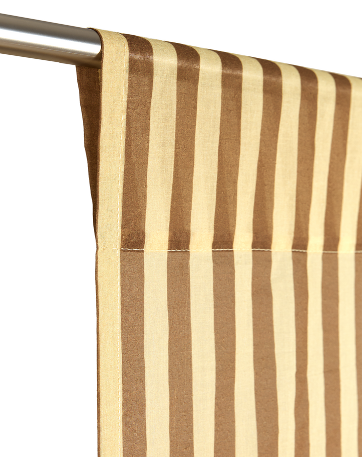 Wendy Sheer Voile Curtain 140x280 / Brown Stripes