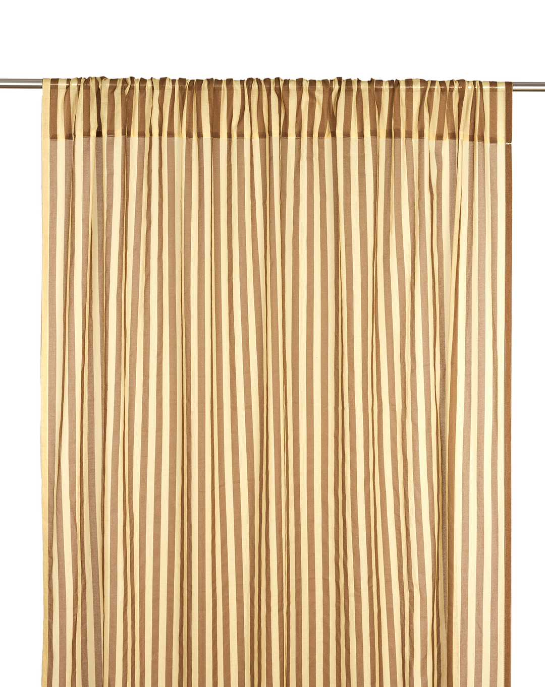 Wendy Sheer Voile Curtain 140x280 / Brown Stripes