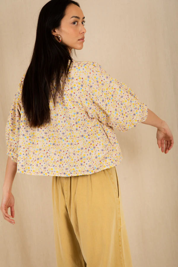 Vida Reversible Jacket / Navy Lemon Zest