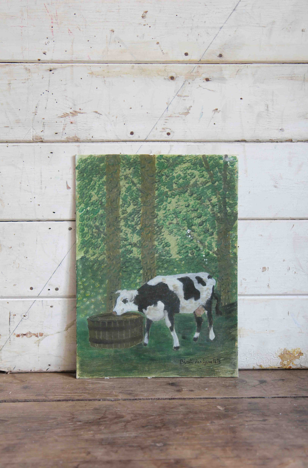 Cow Painting on Board