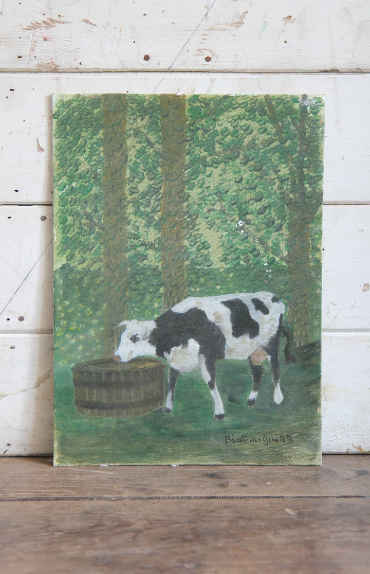 Cow Painting on Board