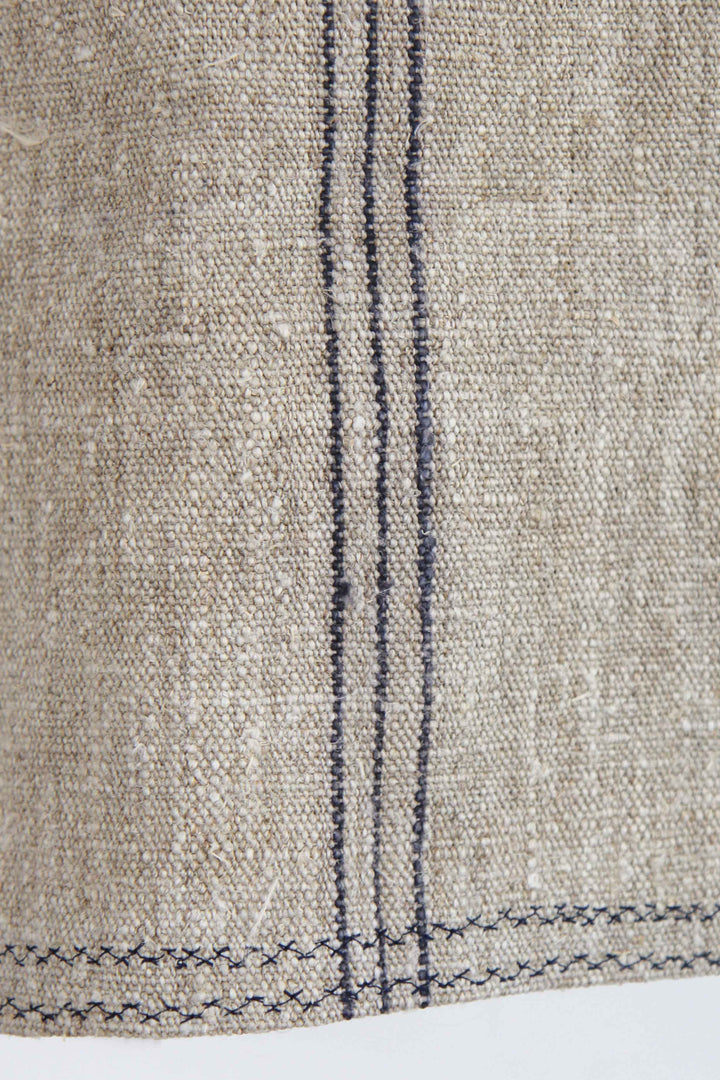 Vintage Grain Sack Runner / Blue Stripe