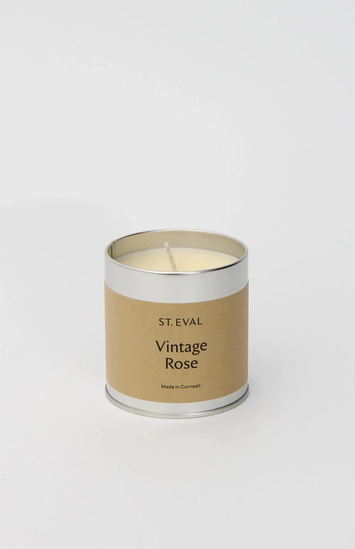 St Eval Candle Tin / Vintage Rose