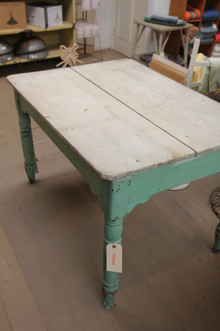 Green Scrub Top Table