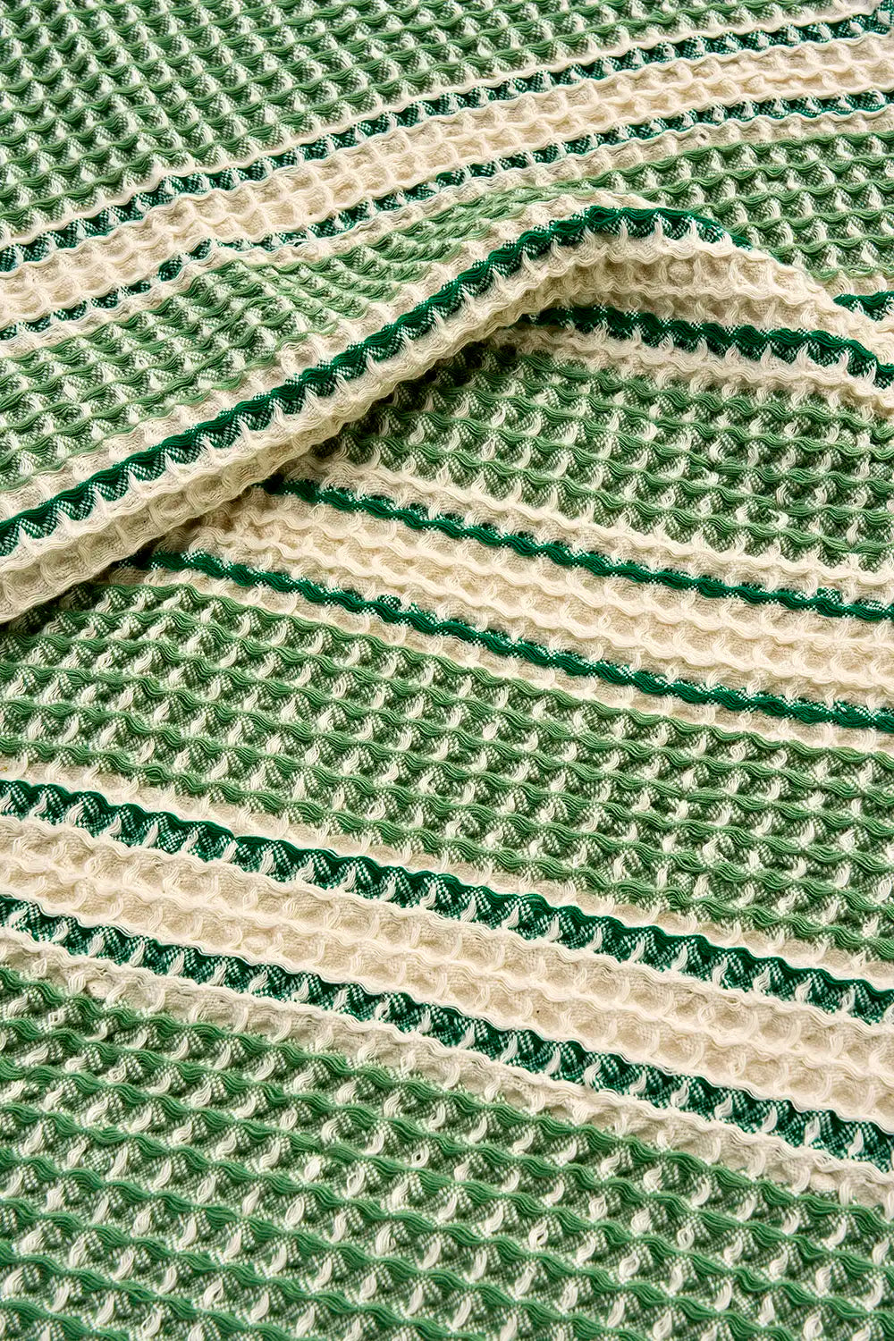 Waffle Hand Towel 50x80 Cm / Green White