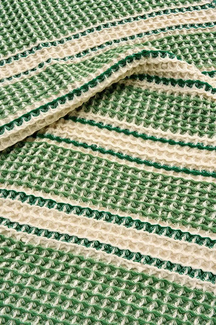 Waffle Hand Towel 50x80 Cm / Green White