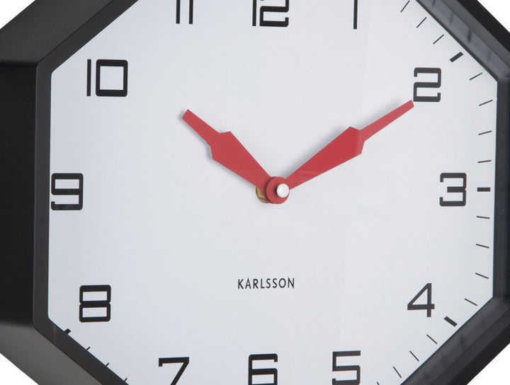Wall clock Modern Factory Octagon Black
