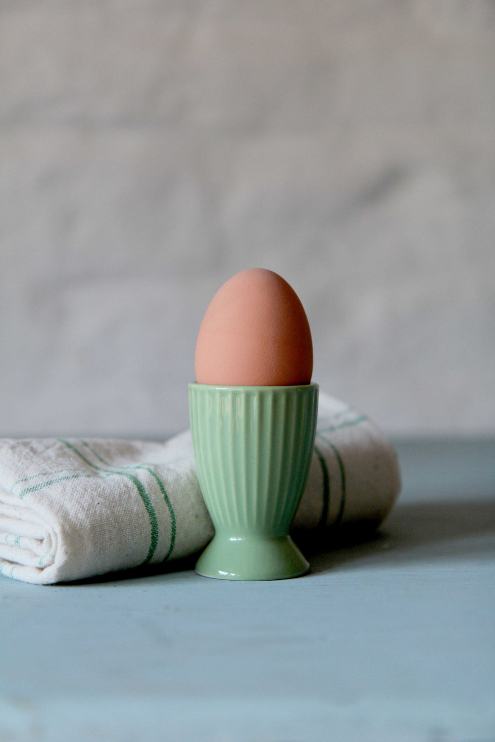 mynte wasabi green ribbed egg cup