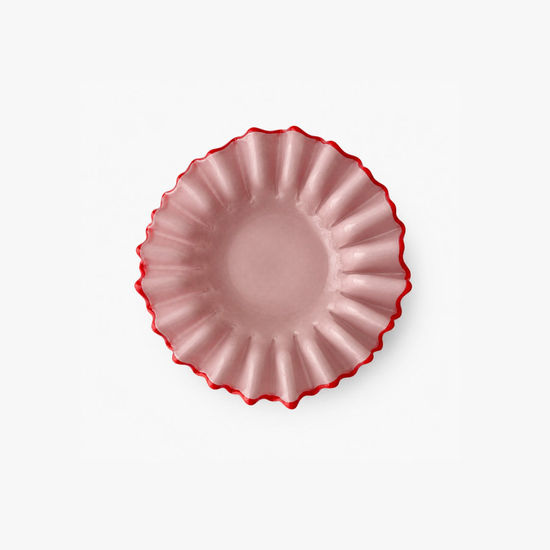 Wavy Glass Bowl / Pink
