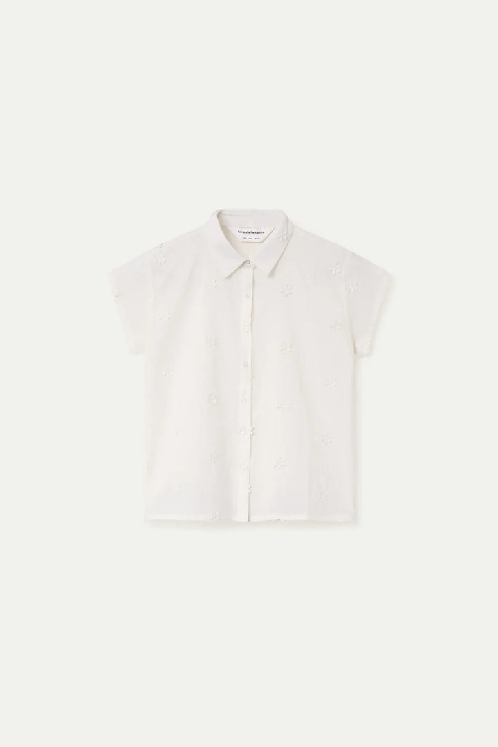 Embroidered Flower Shirt