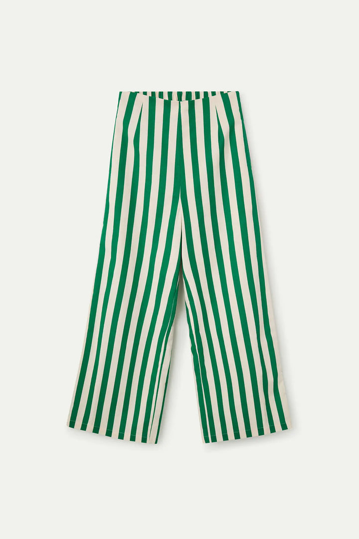 Bamboo Green Stripe Trousers