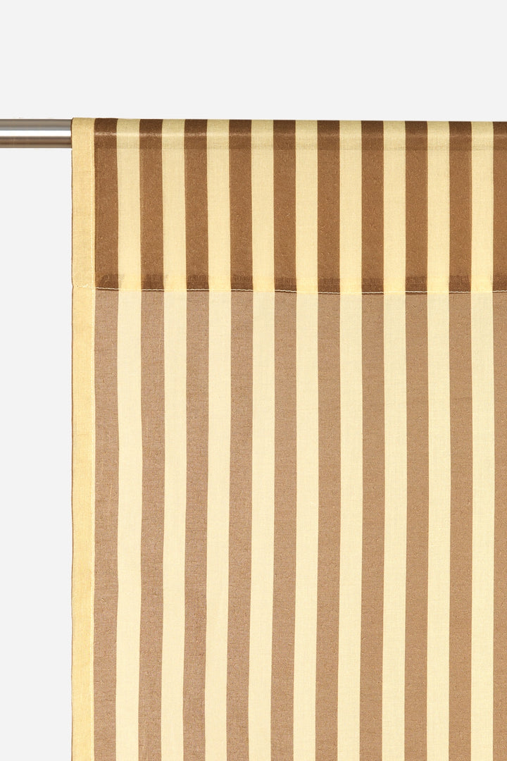 Wendy Sheer Voile Curtain 140x280 / Brown Stripes