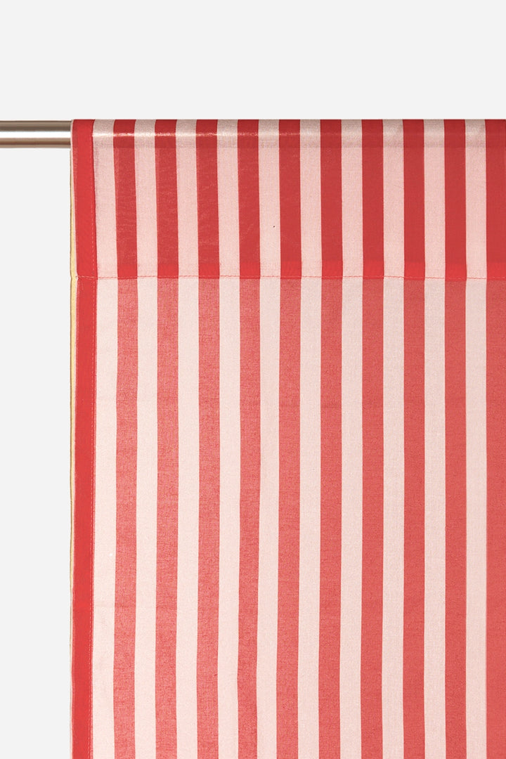 Wendy Sheer Voile Curtain 140x280 / Red Stripes