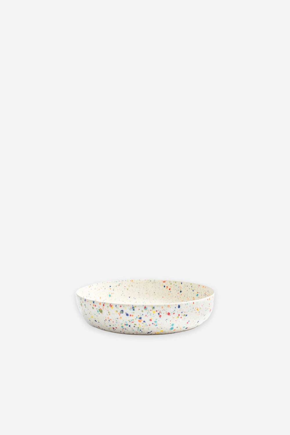 Speckled ceramic bowl on a white background
