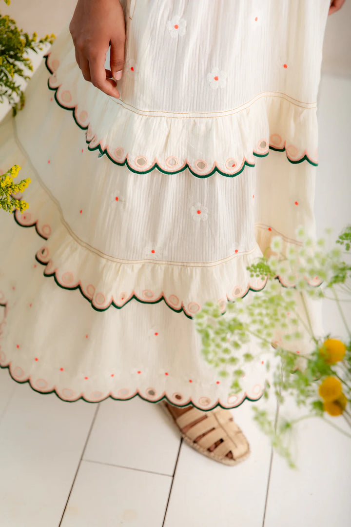 Winona Dress / Ecru Multi