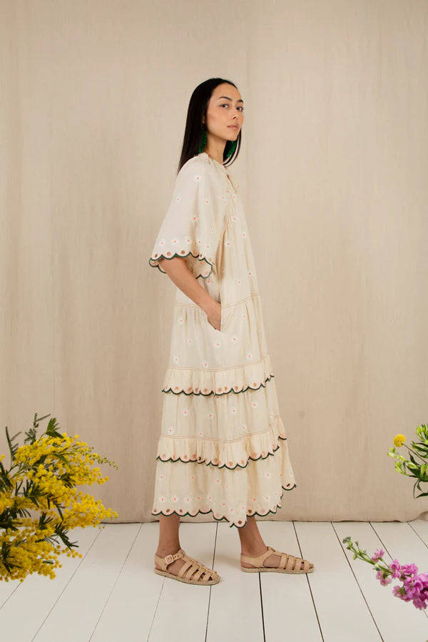 Winona Dress / Ecru Multi