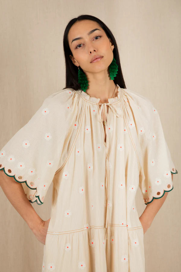 Winona Dress / Ecru Multi