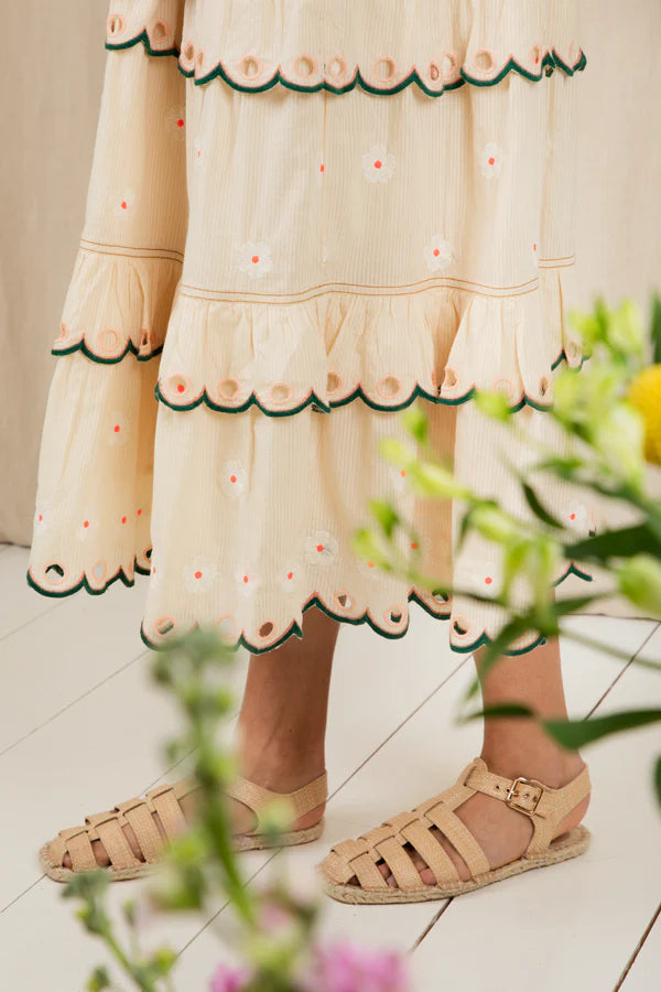 Winona Dress / Ecru Multi