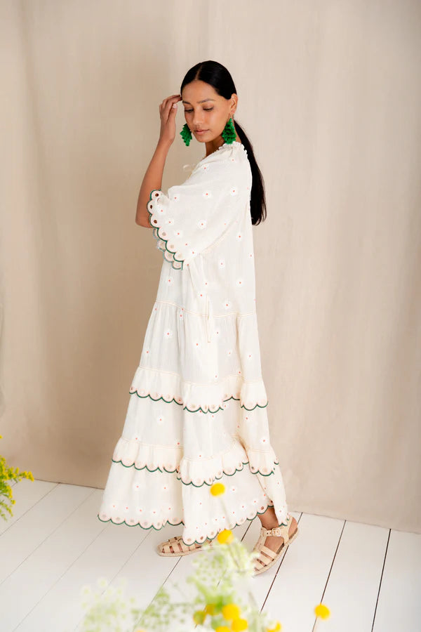 Winona Dress / Ecru Multi
