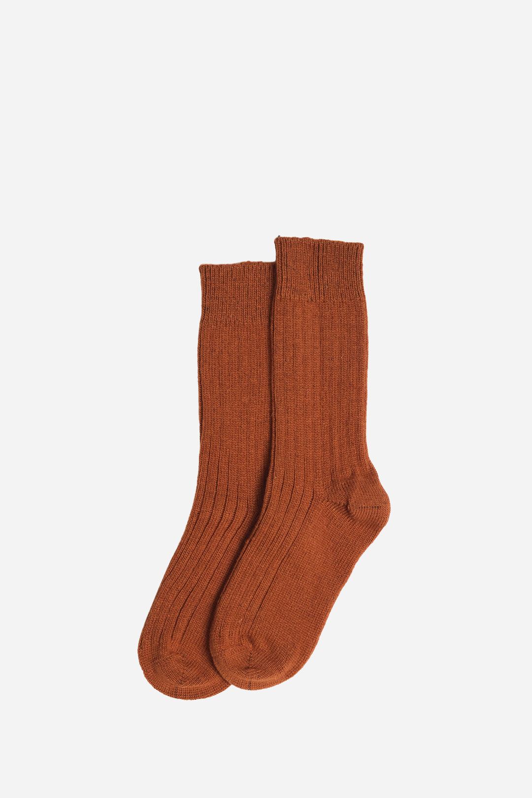 Womens Ribbed Socks / Cinnamon