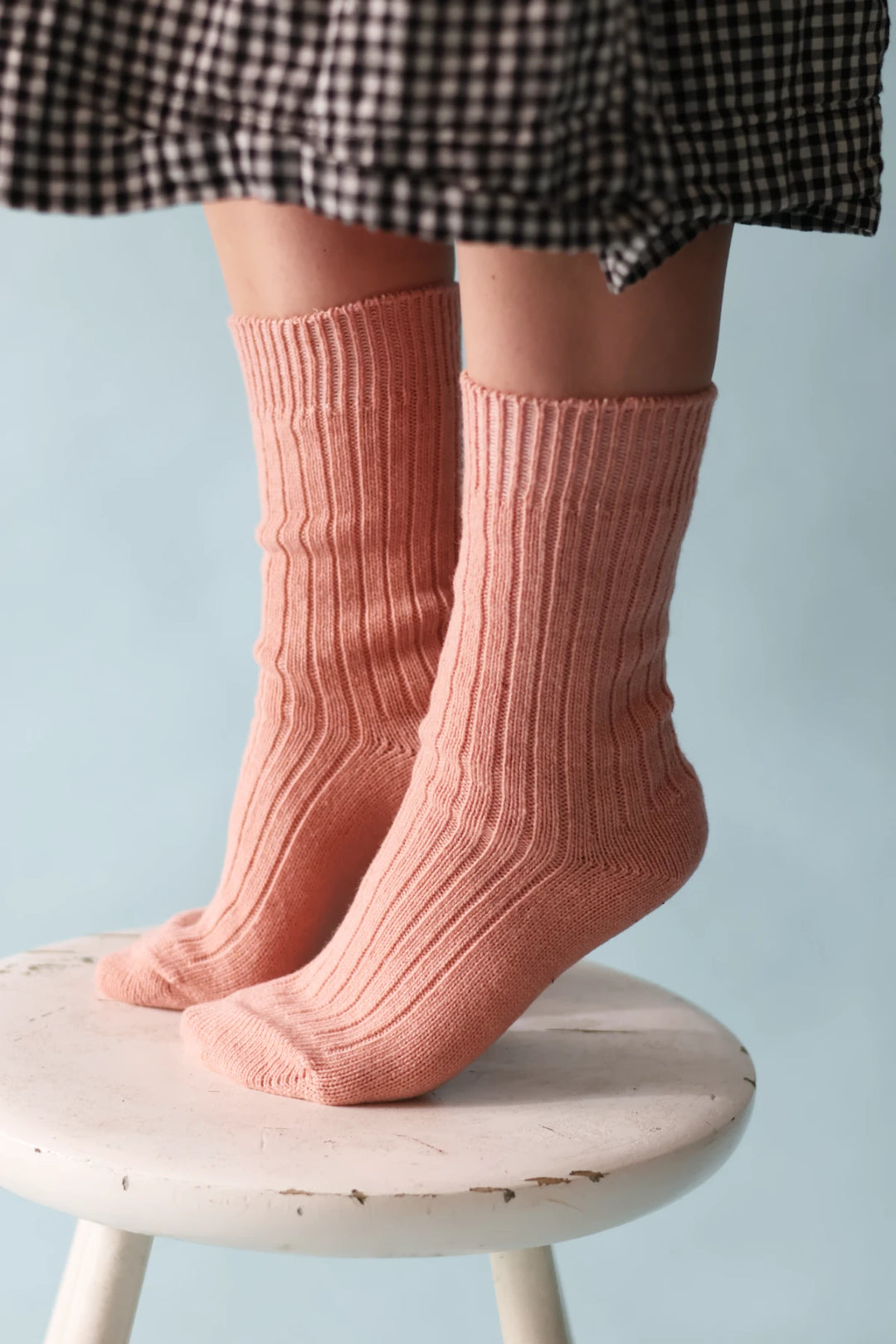 Womens Ribbed Socks / Pink AW26