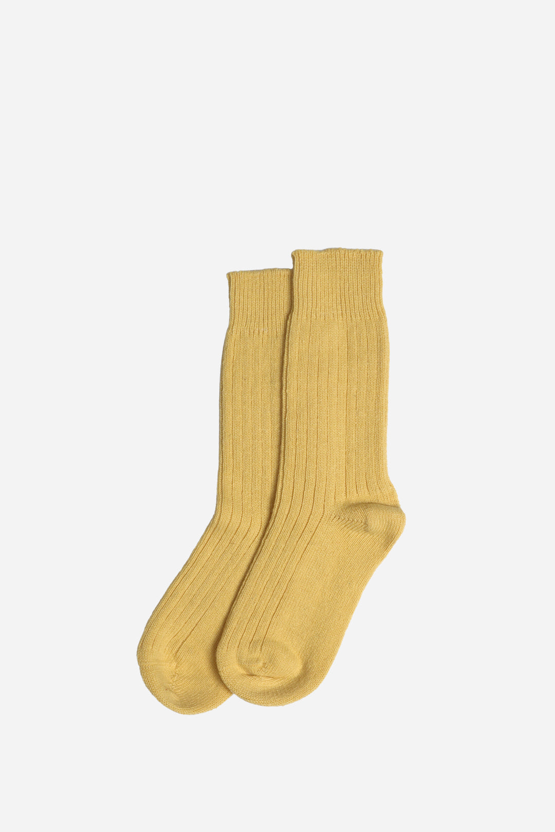 Womens Ribbed Socks / Yellow