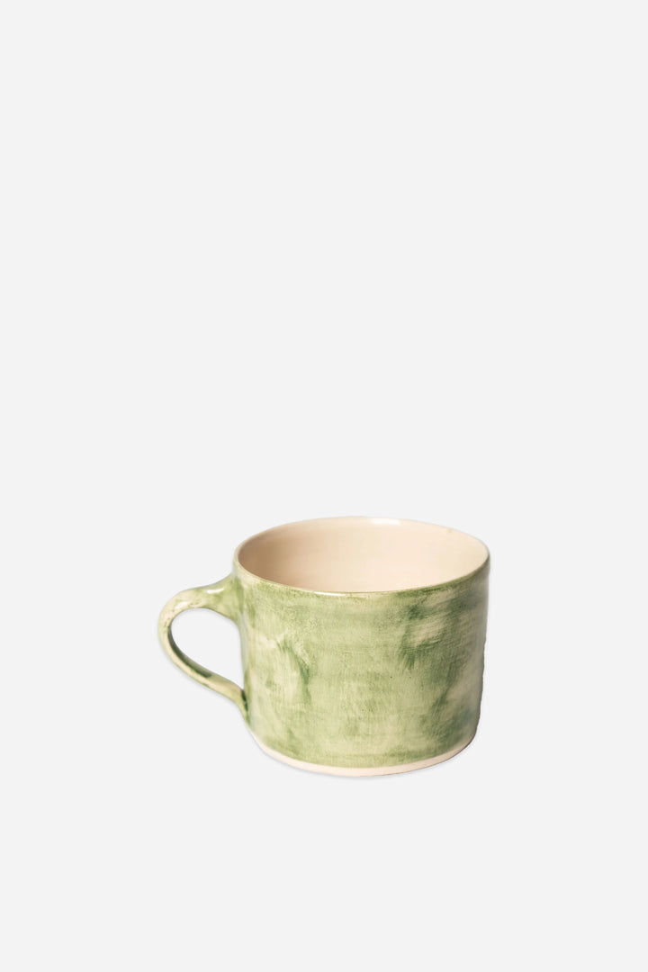 Wonki Ware Large Squat Mug / Dark Green