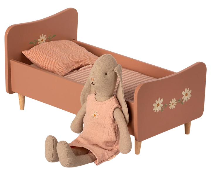 Maileg Wooden Bed, Mini - Rose