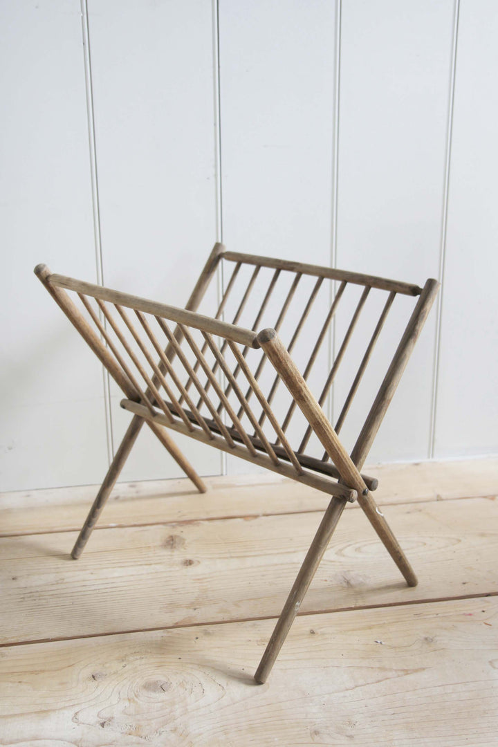 Vintage Wooden Magazine Rack