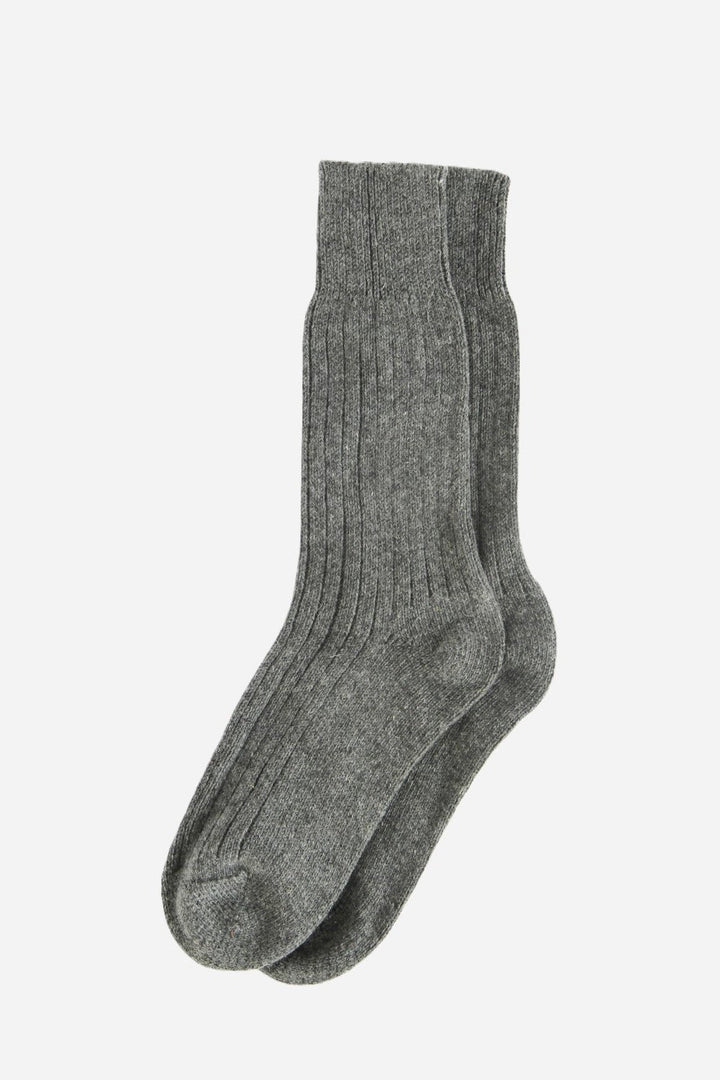 Woollen Ribbed Socks / Grey