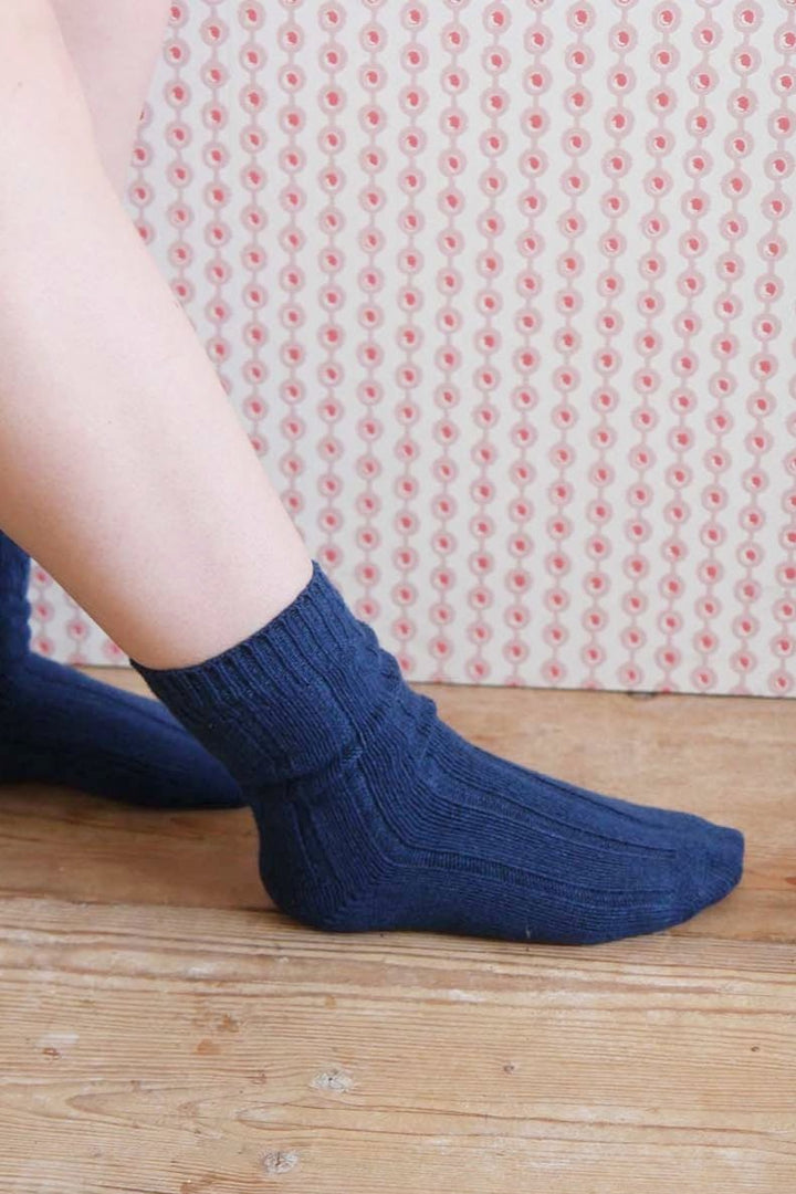 Wool Ankle Sock / Navy