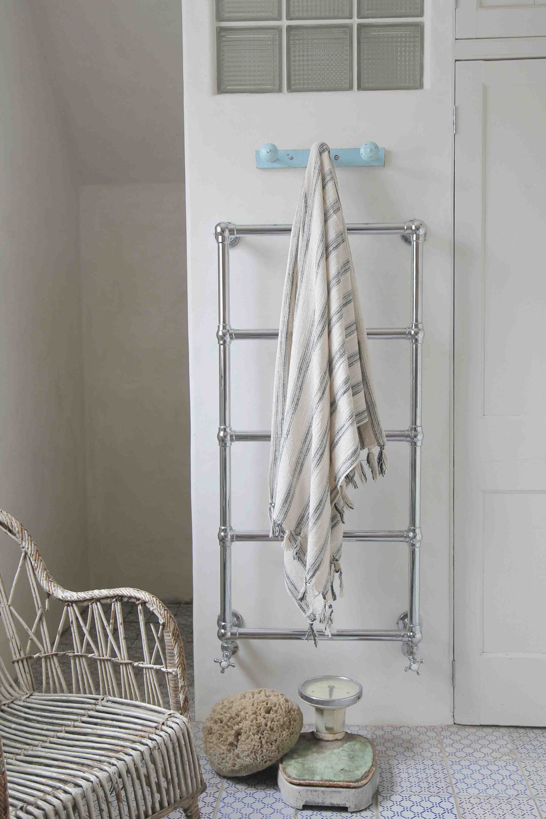 Assos Hand Loom Beach Towel /  Blue White